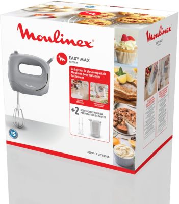 Batteur MOULINEX Easy Max HM262BF0 – Puissance, agilité et nettoyage facile.
