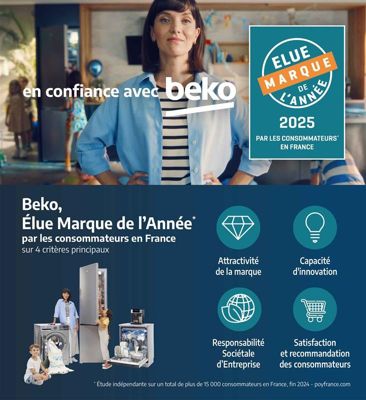 Beko BDFN26561G : Lave‑vaisselle silencieux, éco‑énergétique pour 15 couverts.
