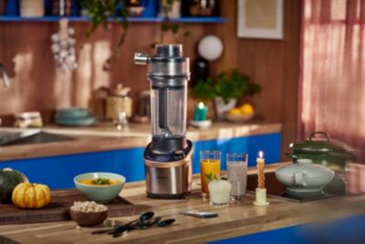 Blender 2‑en‑1 PHILIPS Flip&Juice HR3770/00&nbsp;: puissance, polyvalence et performance.