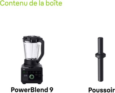 Blender Braun JB9040 : puissance 1 600 W pour smoothies, soupes et plus encore!